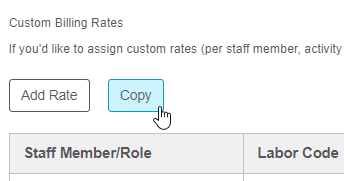 Setting Up Bill Rate For Individual Burden Codes