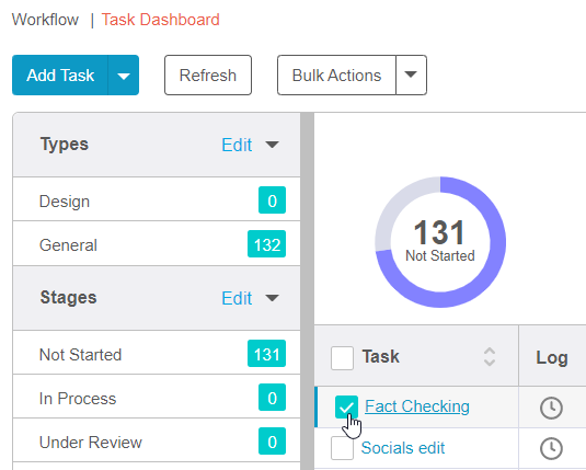 Assign Tasks on the Task Dashboard – BigTime Software