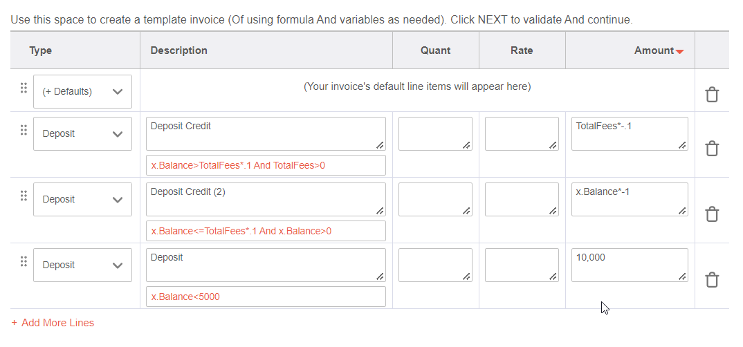 Create Line Items in a Custom Invoice Calculator – BigTime Software