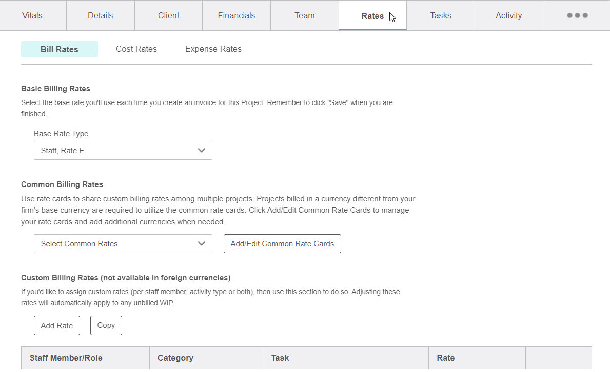 Setting Up Bill Rate For Individual Burden Codes