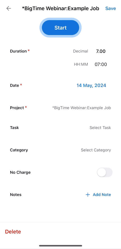 Entering and Submitting Time with BigTime Mobile – BigTime Software